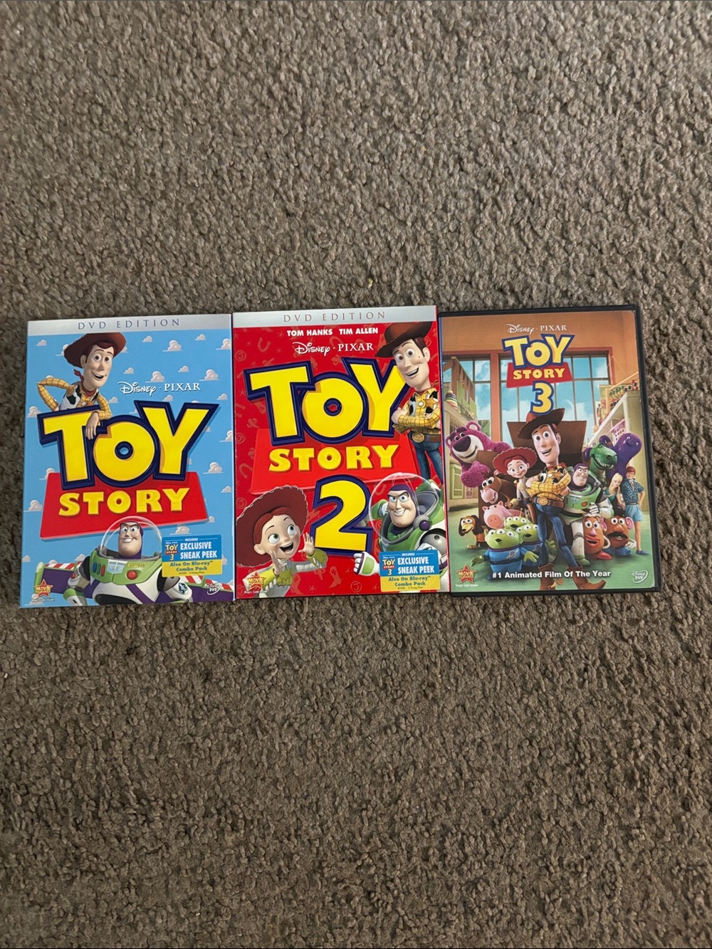 Toy Story DVD Collection - Blue, Red, Orange Covers